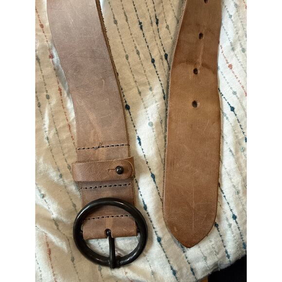 Amsterdam Heritage NEW Pop Premium Italian Leather Belt in Taupe Size XL main image 7